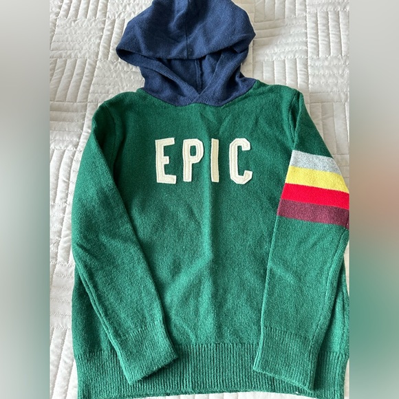 Gap kids size 6-7 hooded cotton/wool blend sweater - Picture 1 of 3
